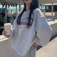 Viyaa เสื้อกันหนาว เสื้อแขนยาวผญ เสื้อเเขนยาว สไตล์เกาหลี ใหม่ กราฟฟิตี้ เสื้อแขนยาวฮูด เสื้อกันหนาวมีฮู้ด 2023 ใหม่ WWY2390VQG 37Z230913