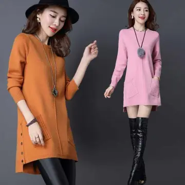 2 Piece Outfits for Women Womens Fashion Women's Hooded Sweater Dress  Women's Spring and Winter New Solid Color Loose Lazy Style Extended Knee  Length Skirt Clearance 