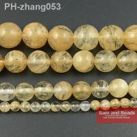 Free Shipping Natural Stone Smooth Citrines Quartz Loose Beads 16 Strand 6 8 10 12 MM Pick Size For Jewelry Making CQB01