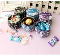 10pcs Mini Elegant Flower Tin Box DIY Candle Jar Balm Round Empty Lipstick Case candy box Storage Boxes