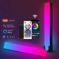 ไฟพื้นหลังตั้งโต๊ะแถบแสง RGB สมาร์ท LED Wi-Fi บลูทูธมีบรรยากาศมีเสียงเพลงซิงค์ทีวีติดผนังคอมพิวเตอร์เกมไฟกลางคืนในห้องนอน