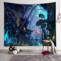 Psychedelic Mushroom Tapestry Hippie Boho Cute Room Home Decor Sorcery Tapestry Wall Hippie Room Home Decoration Cloth Blanket Tapestries Hangings