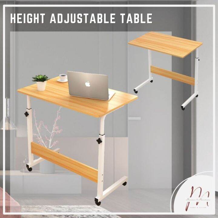 Height adjustable multipurpose standing table desk with wheels side