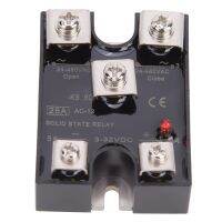 KB25DA 25A Single Phase Solid State Relay 1NO 1NC SSR DC3-32V Controlled AC24-480V Thickened Heat Sink Base Plate Red Indicator Electrical Circuitry P