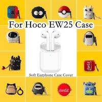 【Discount】  For Hoco EW25 Case Cool Tide Cartoon Series Sweatshirt shark for Hoco EW25 Casing Soft Earphone Case Cover