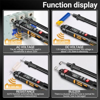 【CW】 Multimeter 1 Set Phase Sequence Measuring Color Reverse Display  Fireproof Capacitance Temp for Wireman