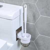 Simple Toilet Brush Set Hole Free Wall Hanging Toilet Washing Brush Long Handle No Dead Corner Cleaning Brush Household