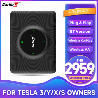 CarlinKit Tesla Wireless CarPlay Adapter สำหรับ Tesla รุ่น S รุ่น Y รุ่น X รุ่น3 Apple CarPlay Activator Plug &amp; Play รองรับ Waze Google Map Spotify Voice/ปุ่มควบคุม