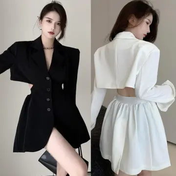 Women Uniform Styles Blazers Suits Two Piece With Tops and Skirt   เสื้อผ้าแฟชั่น, เสื้อผ้าผู้หญิง, สไตล์เสื้อผ้า