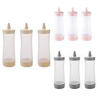 3 Pcs Squeeze Squirt Condiment Bottles Ketchup Bottle for Kitchen