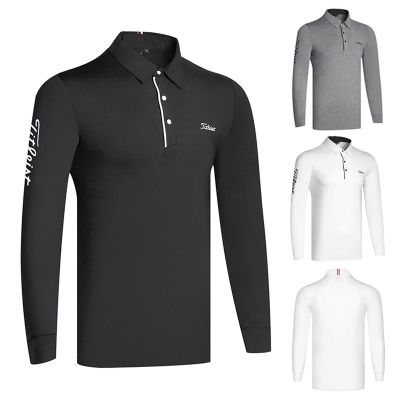 Golf clothing mens polo shirt sports casual long-sleeved quick-drying comfortable top breathable perspiration T PEARLY GATES  FootJoy Malbon Odyssey ANEW TaylorMade1 G4 DESCENNTE▧