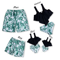 Family Matching Clothes Sets Mom Daughter Swimming Dress Girls Swimwear Mother Summer Kids Swimsuits Father Son Swimming Pants