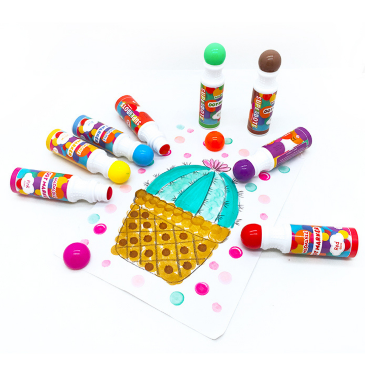 Kids Non toxic Washable Dot Marker Markers Spidol anak Bulat bisa di