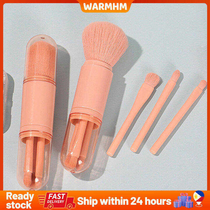 4 in 1 Portable Travel Mini Makeup Brush Set Eye Shadow Foundation