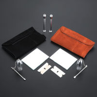 5pcsset Pouch Snuff Kit Distribution Leather Storage Container Bag Mirror Bottle Snuff Snorting Kit