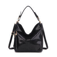 Snake Leather Women Shoulder Bag  Female Serpentine Pattern Hobo Bag Tassel Women Handbag Purse Big Red Tote Ladies Hand Bag