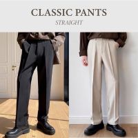 CLASSIC STRAIGHT PANTS กางเกงสแล็คทรงกระบอกตรง