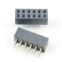 20pcs 2mm 2.0mm Pitch 2x6 12 Pin Female Dual Straight Header Strip Socket Connector 12P H 4.3mm