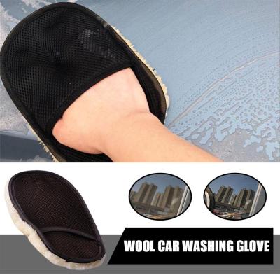 Car Wash Mitt Wool Car Wash Gloves Soft Hand Glove Vehicle Wash Mitt Car Detailing Washing Towe O1O2
