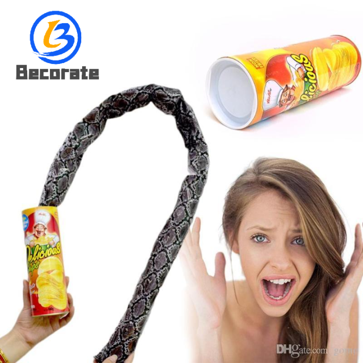 Prank Potato Chip Can Snake Pranks Jump Spring Toy Martinique