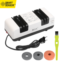 Smart Sensor Professional Kn-Ife Sharpener อัตโนมัติที่ใช้งานได้สาระพัดประโยชน์ตัด Sharpeners 15องศา Bevel ดิบและปรับร่องตรงมีดหยัก S-Cissors ครัวตัด-Ter เครื่องบดพร้อม3ขัดล้อและแปรงทำความสะอาด