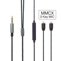 ✑ FAAEAL MMCX Cable 5N-OFC Wire Upgraded Earphone Cable For Shure SE535 SE846 UE900 Replacement Cable For IE80 IE8 IE8I With MIC