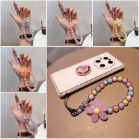 OKDEALS สายตกแต่งโทรศัพท์มือถือลายการ์ตูนหลากสี,สายเครื่องประดับฤดูร้อนสายคล้องไหล่สายคล้องโทรศัพท์ทำมือสำหรับกุญแจโซ่ลูกปัด