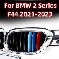 3pcs For BMW 2 Series F44 2021-2023 Car 3D M Styling Front Grille Trim Bumper Cover Strips Stickers External Decoration