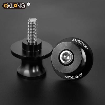 “：{}” For HUSQVARNA SVARTPILEN 125 250 401 701 M10 2019 Motorcycle Accessories CNC Aluminum Swingarm Spools Slider Rear Stand Screws