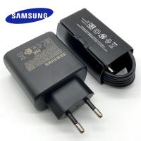 Samsung Galaxy 45W ชาร์จเร็ว5A สาย USB EU ชาร์จเร็วสำหรับ Galaxy S22 S21 S20 Plus Note20 Ultra Z Flip4