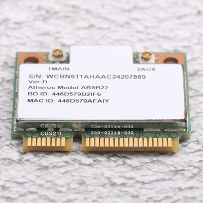 AR9462 AR5B22 WB222 Half Mini PCIe 300Mbps+Bluetooth4.0 WLAN Wifi Wireless Card