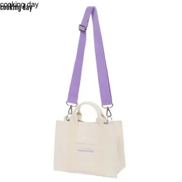 BTS Vinyl Logo Purple PU Leather Sling Bag