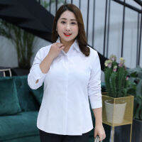 8xl เสื้อสตรีฤดูใบไม้ผลิ/ฤดูร้อนบางแขนยาว Professional เสื้อเชิ้ตสีขาวสำหรับผู้หญิงหลวม Workwear ชุดที่เป็นทางการ (Anti Glare/ปุ่มซ่อน)