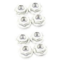 8Pcs CNC Metal Flange Lock Nut M4 1/10 1/8 1/14 RC Car Truck Crawler Drift TRX4 SCX10 SCANIA Universal Part