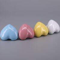 4PCS Cute heart shaped ceramic knob handles cabinet pull kitchen cupboard knob kids drawer dresser knobs