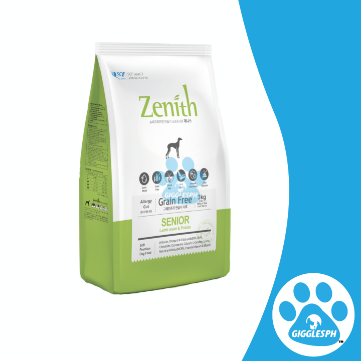 3KG. ZENITH GRAINFREE SOFT MOIST DOG FOOD LAMB MEAT&POTATO (SENIOR