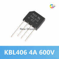 4A KBL406 10ชิ้น/600V วงจรเรียงกระแสสะพานไฟกระแสตรงซิลิคอนวงจรเรียงกระแสแบนใหม่ดั้งเดิม