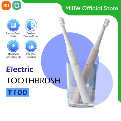 Xiaomi【ส่งจากกรุงเทพ】แปรงสีฟันไฟฟ้า Mijia Sonic Electric Toothbrush T100 แปรงสีฟันอัตโนมัติ USB ชาร์จกันน้ำสุขภาพแปรงฟัน