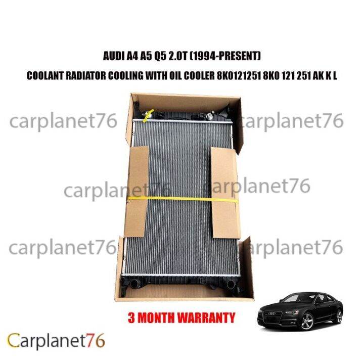 AUDI A4 A5 Q5 2.0T COOLANT RADIATOR COOLING WITH OIL COOLER 8K0121251 8K0 121 251 AK K L 3 MONTH