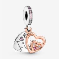 [พร้อมส่ง สินค้าแท้ ?] Pandora Entwined Infinite Hearts Double Dangle Charm