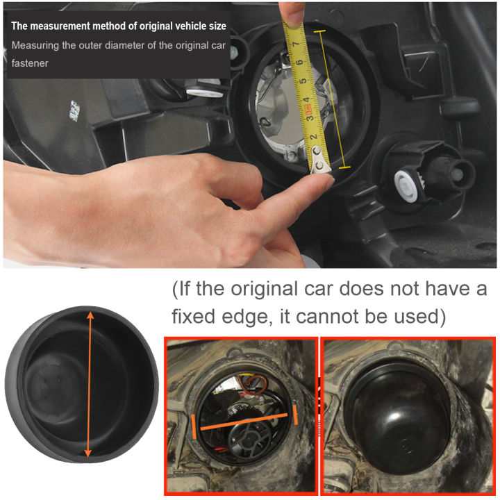 95มิลลิเมตรปิดผนึกภายใน-dia-ยางที่อยู่อาศัยซีลหมวกฝุ่นปกคลุมสำหรับไฟหน้ารถติดตั้งชุดไฟหน้าซีนอน-led-ไฟหน้าหลอดไฟ-หลังการขายไฟหน้าติดตั้งเพิ่ม