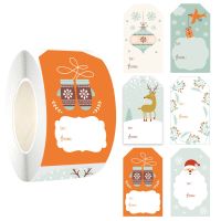 50-250Pcs Merry Christmas Stickers Gift Name Tags Christmas decoraton Seal Label Cartoon Elk To From Gift packaging Stickers Stickers Labels