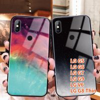 เคสกระจก RTY สำหรับ LG G5 LG G6 LG G7เคส V6 LG แบบบาง G8 LG G9 LG เคสหรูหราอวกาศบั๊มเปอร์ป้องกันกระจกเทมเปอร์บางฝาหลังเคสโทรศัพท์