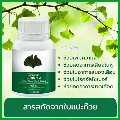 giffarinจิงโก-ลา-สารสกัดจากใบแปะก๊วย-จำนวน1กระปุก-รหัส41011-บรรจุ60แคปซูล