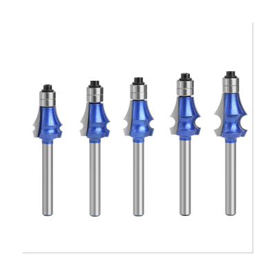 1 Set 1/4 Inch Drawing Line Router Bit Set for Woodworking Tungsten Carbide Milling Cutter with Bearing