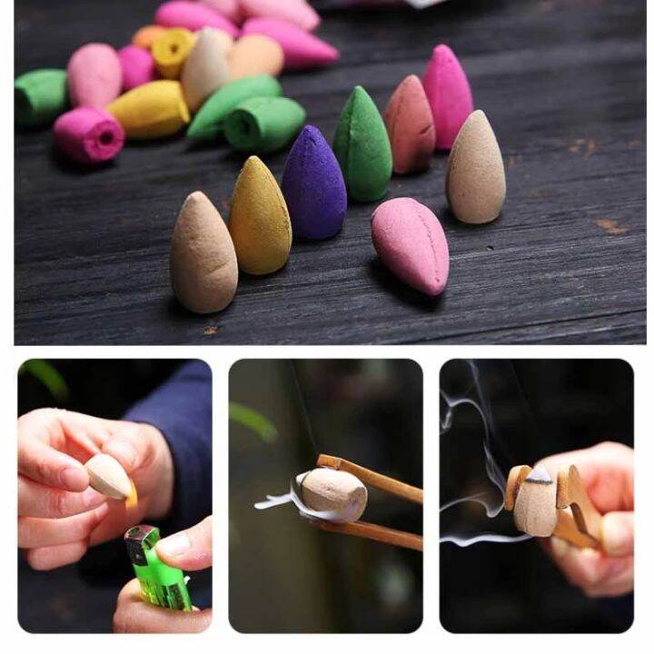 100pcs Backflow Incense Cones Help Sleep and Repellent Mosquitoes
