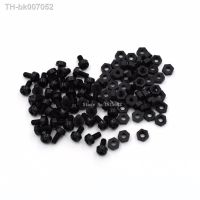 ❀✱  50 Sets 100PCS M3 Black Nylon Stainless Steel Cross Recessed Pan Head Screws With Nut Phillips Screws Set M3x6mm