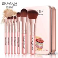 ชุดแปรงแต่งหน้า BIOAQUA พร้อมส่ง ขนนุ่ม เซ็ท7ชิ้น *สีชมพู* ในกล่องสวยหรูดูแพงสุดน่ารัก ขนาดพกพาง่าย N406