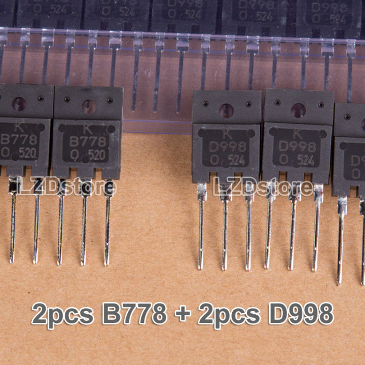 2คู่ต้นฉบับ-b778-2ชิ้น-d998-2ชิ้น-to-3pf-2sb778-2sd998-kb778-kd998-ktb778-ktd998-to3pf-10a-120v-80w-ใหม่เอี่ยมเสียงเครื่องขยายเสียงทรานซิสเตอร์