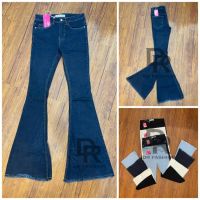 HIGH WAIST FRINGE JEANS BOOTCUT FOR LADIES (READY STOCK 26-38)